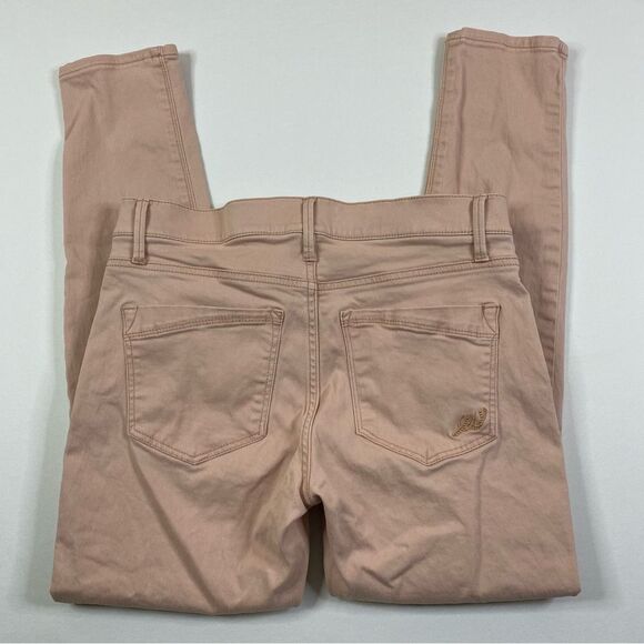 Express Leggings Women's 4S Pastel Pink Mid Rise Stretch Distressed Ripped Knee - Picture 8 of 10